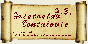 Hristoslav Bontulović vizit kartica